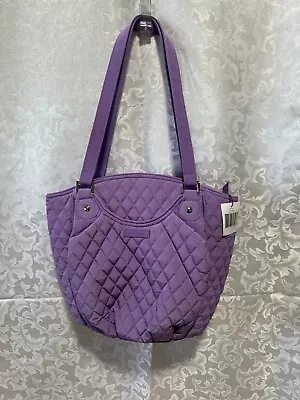 Vera Bradley Mokara Orchid GLENNA Microfiber Shoulder Bag Tote Purse Satchel NWT • $43