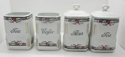 Vintage Czechoslovakia Victoria 4 Piece Canister Set • $32.99