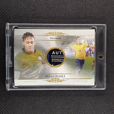 2014 Futera Unique #MEM24 Neymar Memorable Laundry Tag Patch 11/11 Rare Brazil • $450