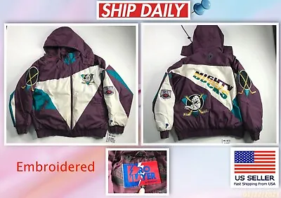 Vintage Anaheim Mighty Ducks 90s Pro Player Puffer Jacket XLarge XL Men Hockey🔥 • $169.99