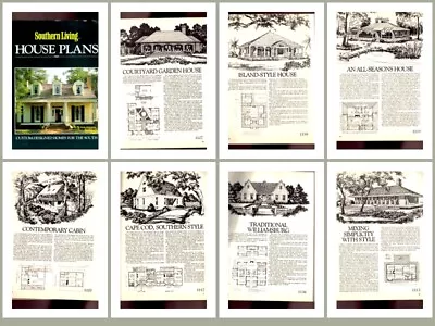 Southern Living 1992 Book Vintage House Plans Mid Century Atomic Ranch Style   A • $29.99