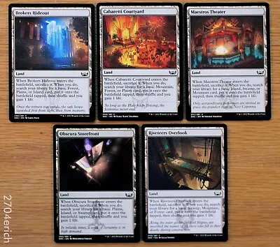Set Of 5 Tri-Fetch Lands / Streets Of New Capenna *NM* (Magic Gathering MTG) • $3.75