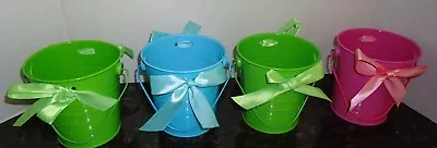 Mini Metal Buckets Pails With Ribbons For Party Favors  Easter (4-Pack) 4 X 4  • $12.99