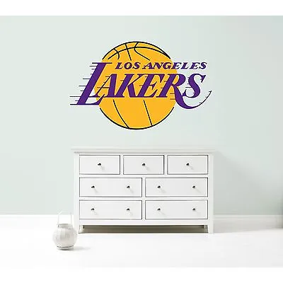 £3.99 • Buy LOS ANGELES LAKERS NBA Logo Wall Car Van Sticker Decal Art 5 Size BASKETBALL 