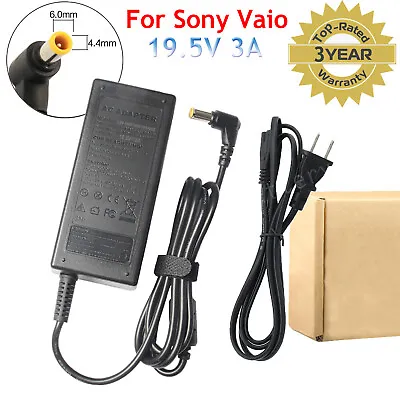 FOR SONY Vaio 19.5V Power Supply Cord Laptop Notebook AC Adapter Charger 3A 60W  • $11.49