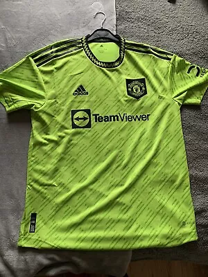 Adidas Manchester United Player Issue Authentic 2022/23 Third Shirt Mens Size L • £30