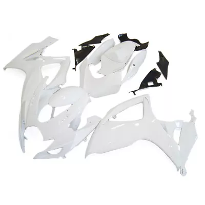 ABS Bodywork For Suzuki GSXR600 06 2007 GSXR750 Plastic Injection White Fairings • $439.95