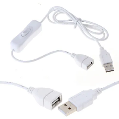 $10.24 • Buy 1Pc 1m USB Cable With Switch ON/OFF Cable Extension Toggle For USB Lamp USB ._j