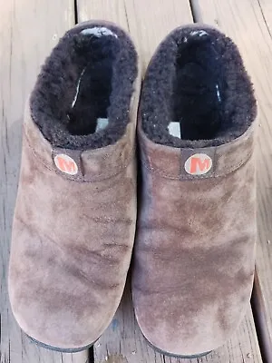 Merrell Suede Primo Chill Slide On Shoe's ~ Women's Size 8 ~ Chocolate Brown • $22.50