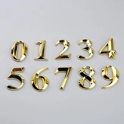 3D Numbers 0-9 Mailbox Door Metal Address Stickers Plaques Digit Signs CA • $1.32