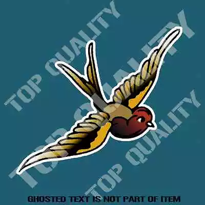 Swallow Tattoo Style Decal Sticker Rockabilly Hot Rod Rat Rod Rally Drift Jdm • $5.50