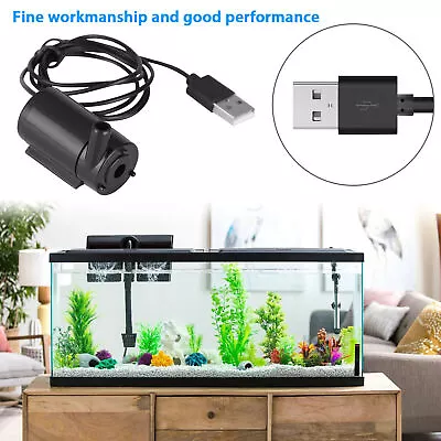 Miniature Water Pump 5V USB Powered Mute Garden Family Small Fountain Durable • $6.32