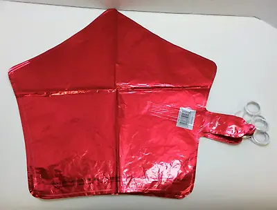 17  Red Foil Pentagon Mylar Helium Balloon Lot Of 6 Free Shipping • $5.99