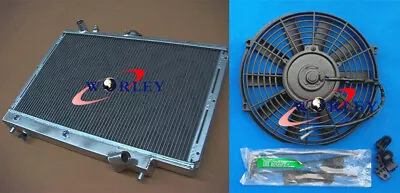 Aluminum Radiator+Fan For Mazda 323 BG GTX GTR Familia Protege FORD TX3 89-94 MT • $122.02