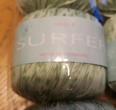 Sirdar Surfer Ribbon/Tape Yarn 50g Shade 774 Hawaiian Green Now Discontinued • £1.20