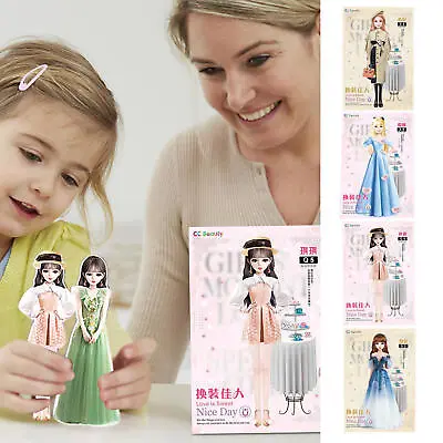 Magnetic Dress Up Dolls Pretend And Play Travel Playset Toy Portable 1SET • £13.79