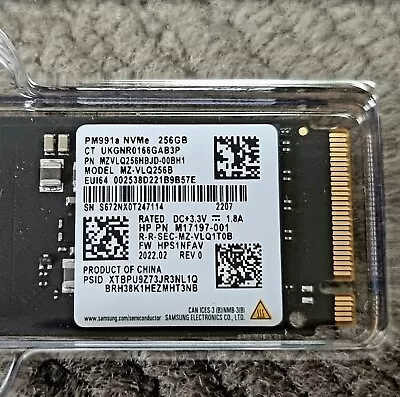 $25.90 • Buy Samsung 256GB M.2 2280 NVME SSD HDD Notebook Hard Disk PM991a MZ-VLQ256B *NEW*