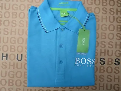 £75 • Buy New Hugo Boss Sky Blue Golf Paddy Pro Designer Bag Club Suit Polo T-Shirt Small