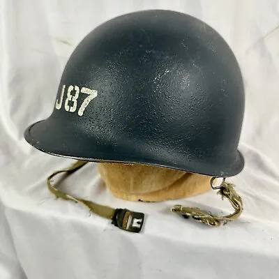 Original WWII US Navy Painted M-1 Helmet Stenciled • £522.28