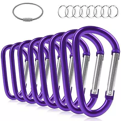 Carabiner Clip 3  Aluminum D-Ring Spring Loaded Gate Small Keychain Carabiner... • $18.69