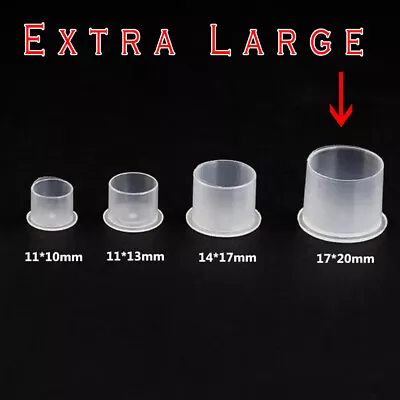 £6.99 • Buy 100 Ink Cups Tattoo Microblading Flat Base Pigment Plastic Pots Make Up Cap
