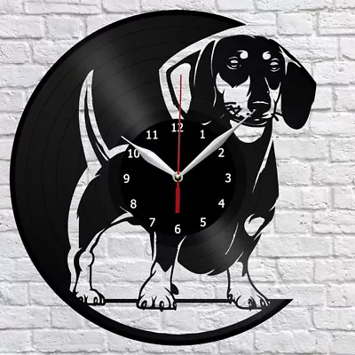 Dachshund Dog Vinyl Record Wall Clock Fan Art Home Decor 12  30cm 1087 • $14.99