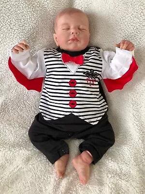 Baby Boys Halloween Dracula/Vampire Babygrow Fancy Dress Costume 1m Reborn Doll • £9.99