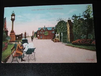 Postcard Of Park Entrance Middlesborough (with Woman & Pram) 1912 Posted • £1.59