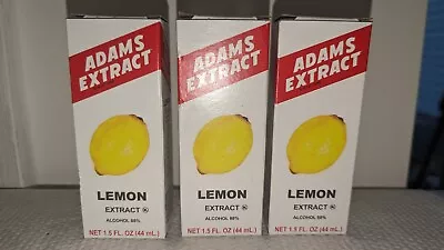 Adam's Extract Lemon 1.5 FL. Oz. (44ml) 3 Pack Exp. 02/26/2027 • $13.75