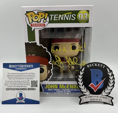 $299.95 • Buy JOHN McENROE SIGNED FUNKO POP TENNIS LEGEND AUTOGRAPH A BECKETT BAS COA