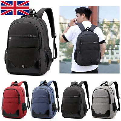 Mens Large Backpack Rucksack Bag Plain Work Travel Hiking School Sports Adults ！ • £9.99