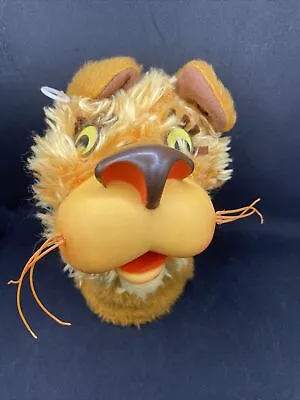 1968 MATTEL TALKING JABBER JAWS LARRY LION HAND PUPPET Nice Shape! Doesn’t Talk. • $43