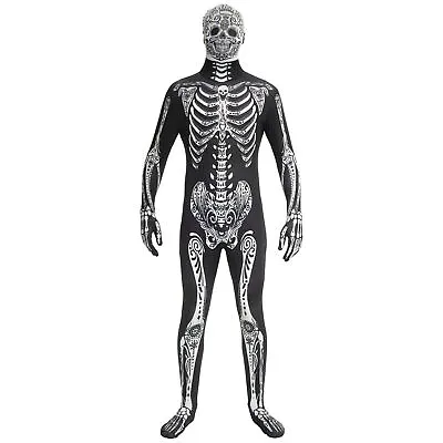 Men`s Of The Dead Morphsuit Adult Skeleton Halloween Costume • $44.95