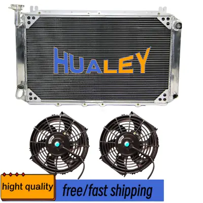 3Row Aluminum Radiator For+Fan 88-97 Nissan Patrol GQ Y60 2.8 4.2 Diesel TD42 MT • $295