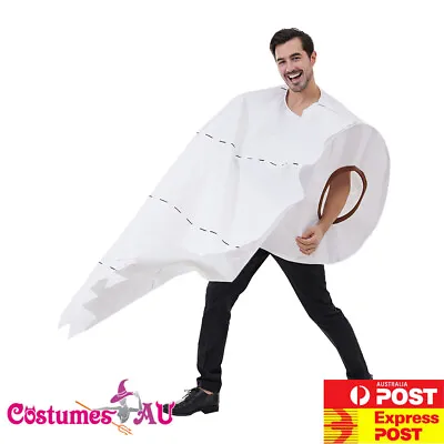 Mens Toilet Paper Roll Costume Adult Stag Do Bucks White Night Hens Party Outfit • $31.34