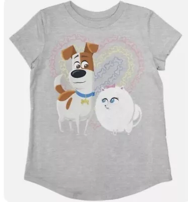 NWT~ Secret Life Of Pets Girls Size 7 Jumping Beans Graphic Tee Gray Gidget Max • $15