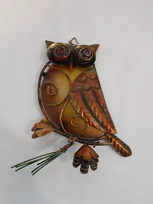 Vintage Metal Owl Wall Hanging Decor MCM • $9.99