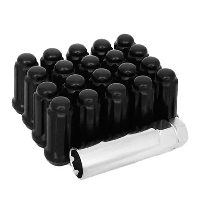 (QTY 20) 14x1.5 Cathodic Black Duplex Spline Style Conical Lug Nuts 14mmx1.5 • $40.80