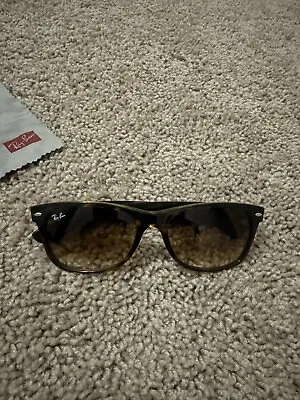 Ray-Ban New Wayfarer Classic Light Brown Gradient 55 Mm Sunglasses RB2132 710/51 • $89