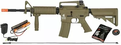 Lancer Tactical M4A1 Airsoft Gun Rifle SOPMOD AEG Metal Gears Raider W/ 9.6v TAN • $179