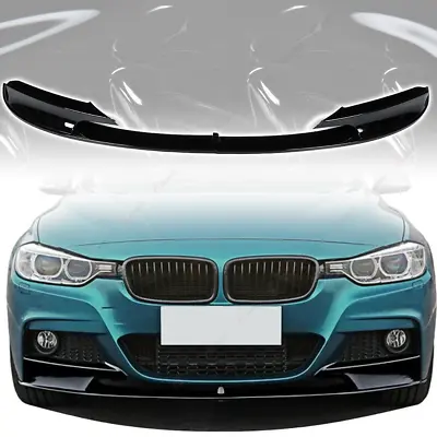 Gloss Black For 2012-2018 BMW F30 3 Series M Sport Front Bumper Lip Spillter • $79.99