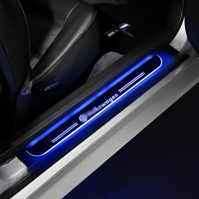 LED Car Door Sill Scuff Plate  DC 12V Fit For Volkswagen Golf VIII Mk8 2020-2022 • $59.99