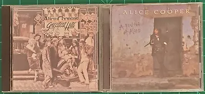 2 CD Lot Alice Cooper - A Fist Full Of Alice & Greatest Hits • $8