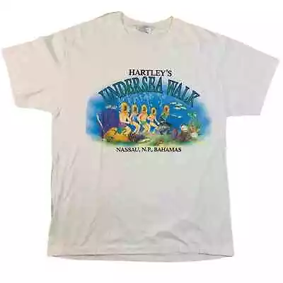 Vintage Single Stitch Hartley's Undersea Walk Nassau Bahamas T-shirt Men's Large • $25.59