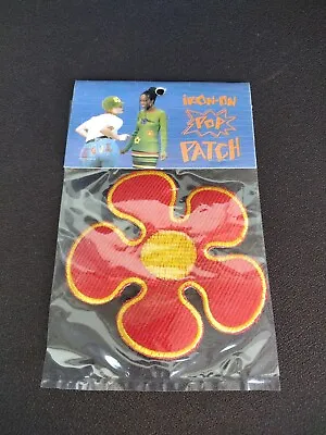 VINTAGE New HIPPIE FLOWER POWER Iron On PATCH FABRIC DECAL 1991 Pop Patch 4 X4   • $9.88