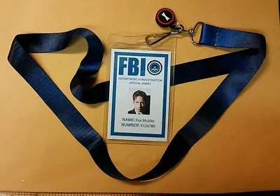 $7.99 • Buy X-files TV Series Lanyard & ID Badge-Fox Mulder Licensed Costume Cosplay Prop