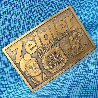 Zeigler Coal Company SA Belt Buckle Illinois Steam Grade Coal Vintage 80s.TWY666 • $39.98