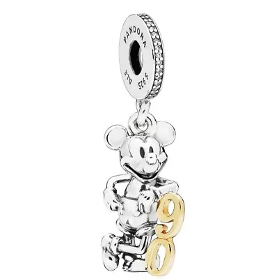 Authentic Pandora Disney Mickey Mouse 90th Anniversary Sterling Silver Charm • $67