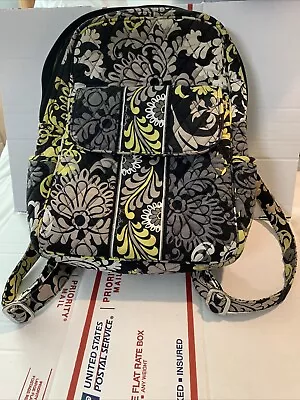 Vera Bradley Small Backpack In  Baroque  Pattern Black And Yellow Print • $20