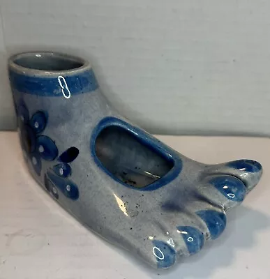 Vintage Tonala Mexican Folk Pottery Foot Planter Hand Painted • $9.99